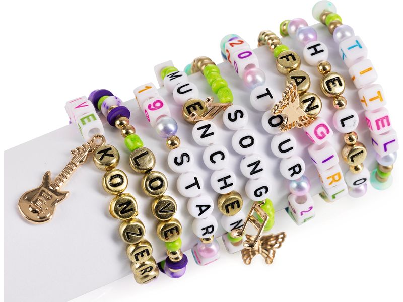 MAXXmee Bastelset für Armbänder 2400 Teile Kreativset mit farbenfrohen und einzigartigen Perlenschmuck