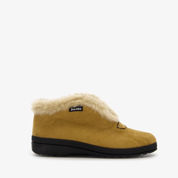 Blenzo dames pantoffels beige/mostergeel