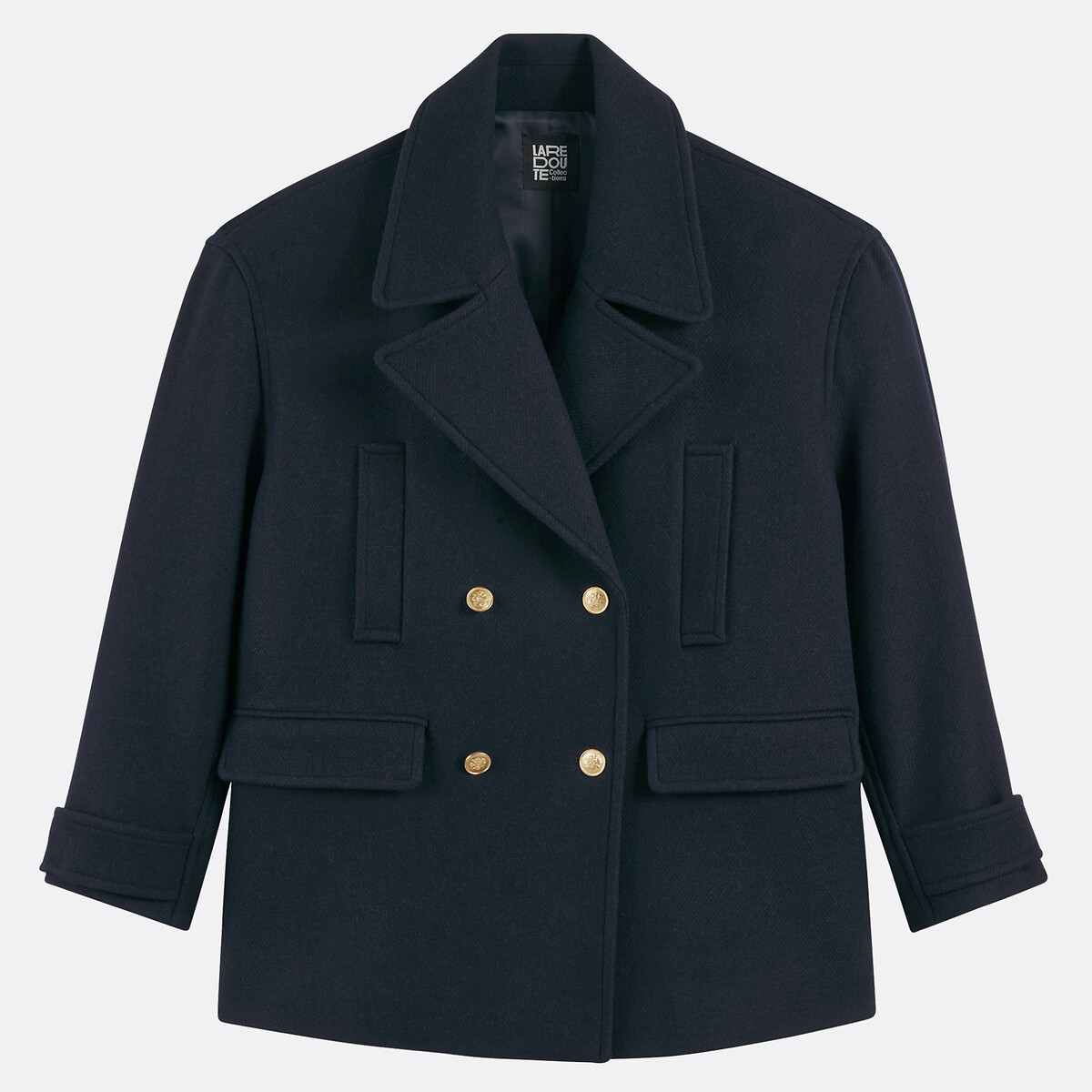 COLEÇÕES LA REDOUTE<br>Caban van wolmix, Assinatura ANTON