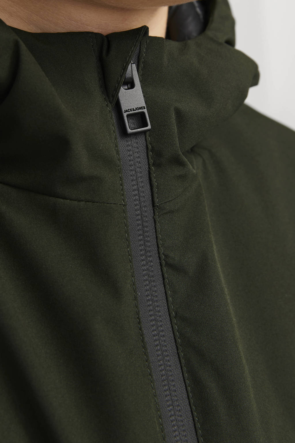 JACK & JONES gewatteerde winterjas JJPAYNE donkergroen