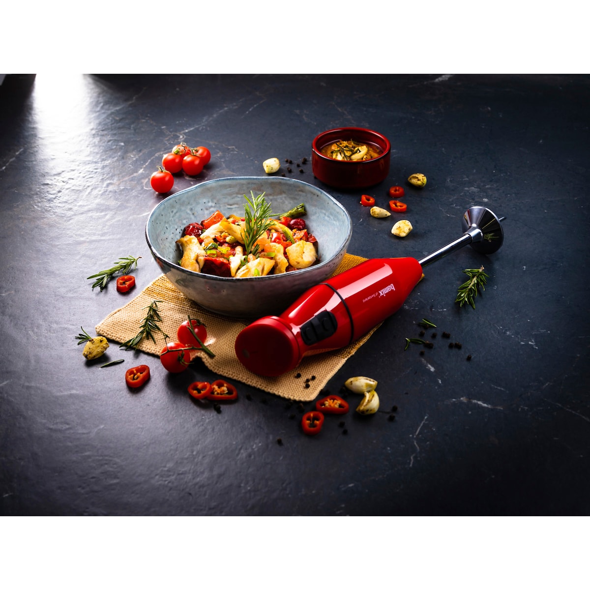 Bamix Cordless PLUS Handblender 10,8 volt Red