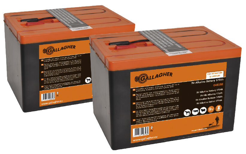 Gallagher Powerpack  Duopack - Batterij - 16 cm - 9V - 19 cm - 175 Ah