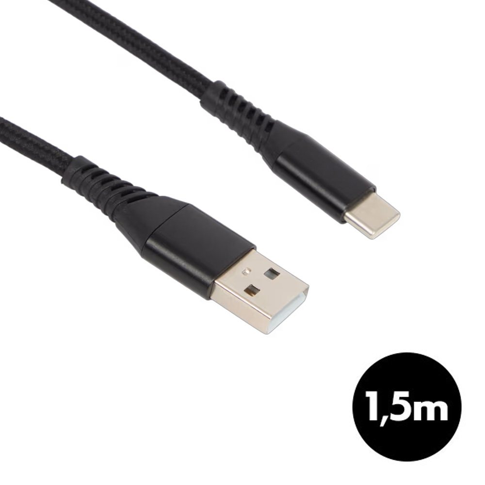 Câble de charge et transfert de données USB-A / USB-C 1,5m