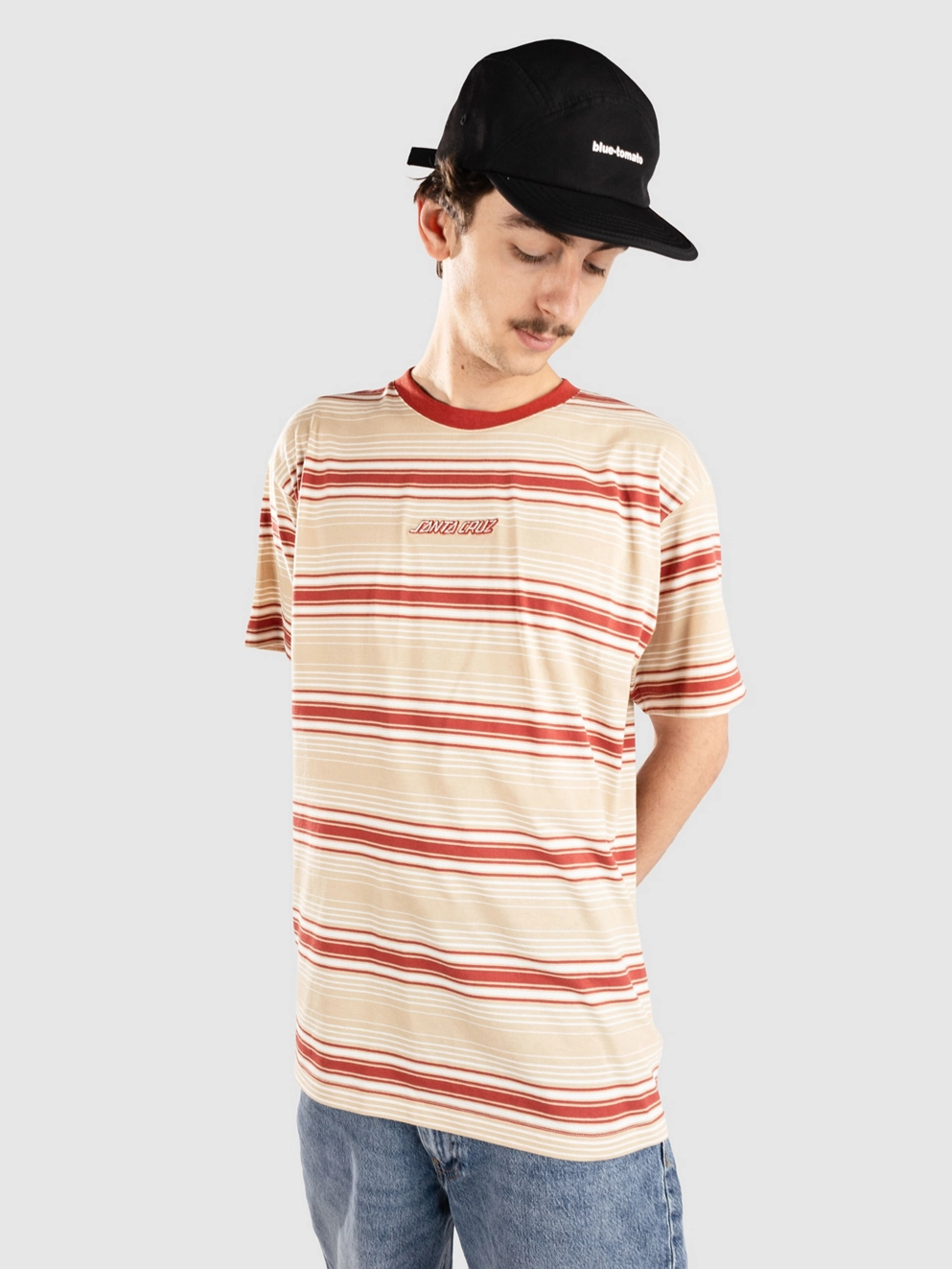 Santa Cruz Classic Strip Haze T-Shirt blond wood stripe