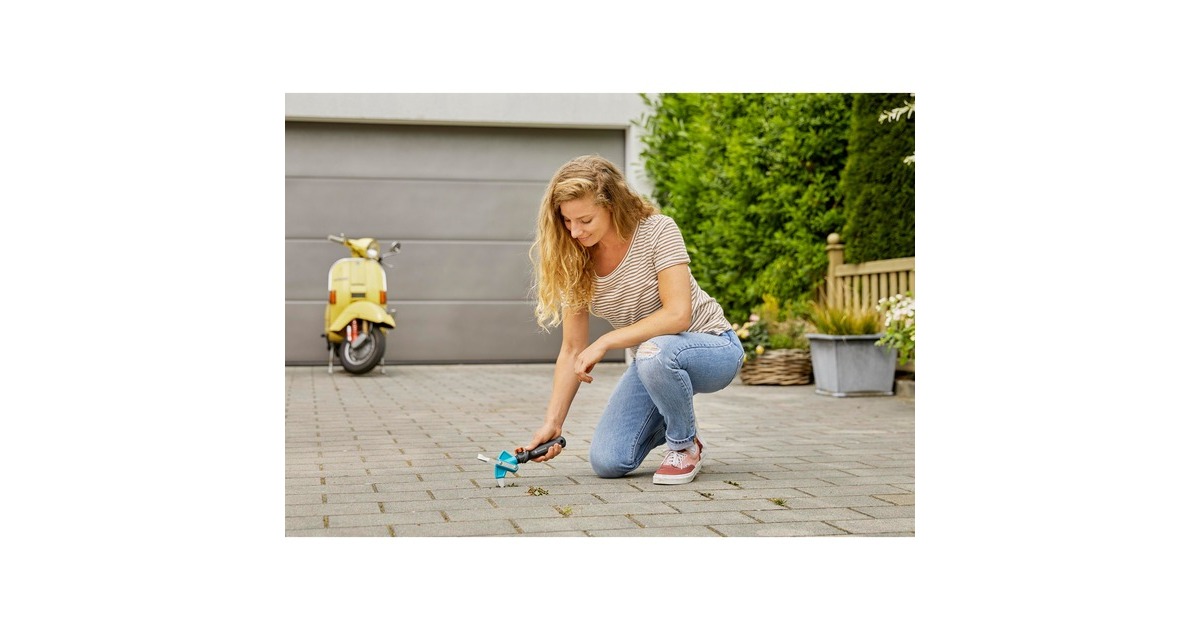GARDENA2-in-1 combisystem onkruidwieder voor patio’s voegenkrabber  (Turquoise, 3607-20)