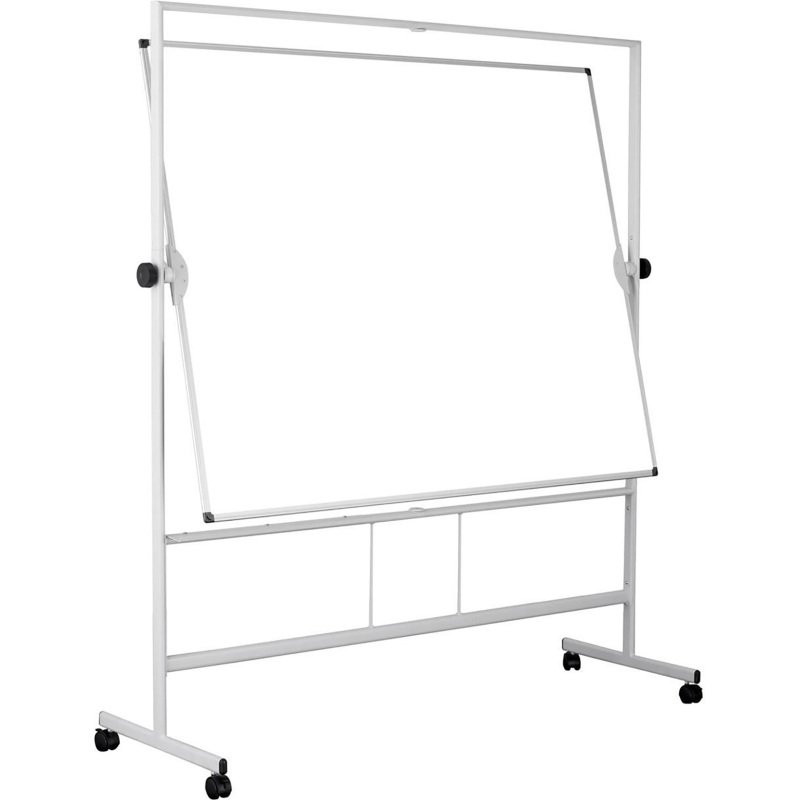 Tableau blanc pivotant Plus de Bi-Office, surface double face en acier céramique, structure en aluminium, 150 x 120 cm