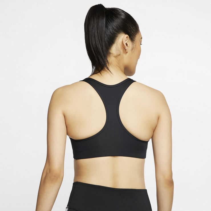 Nike Dri Fit Swoosh Medium Support Sports Bh Sort