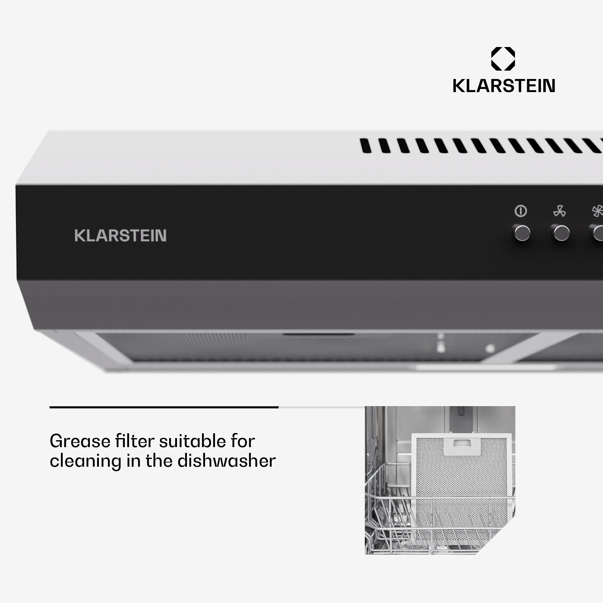 Contempo 60 Unterbau-Dunstabzugshaube 60cm 200m³/h LED Edelstahl Acryl Silber