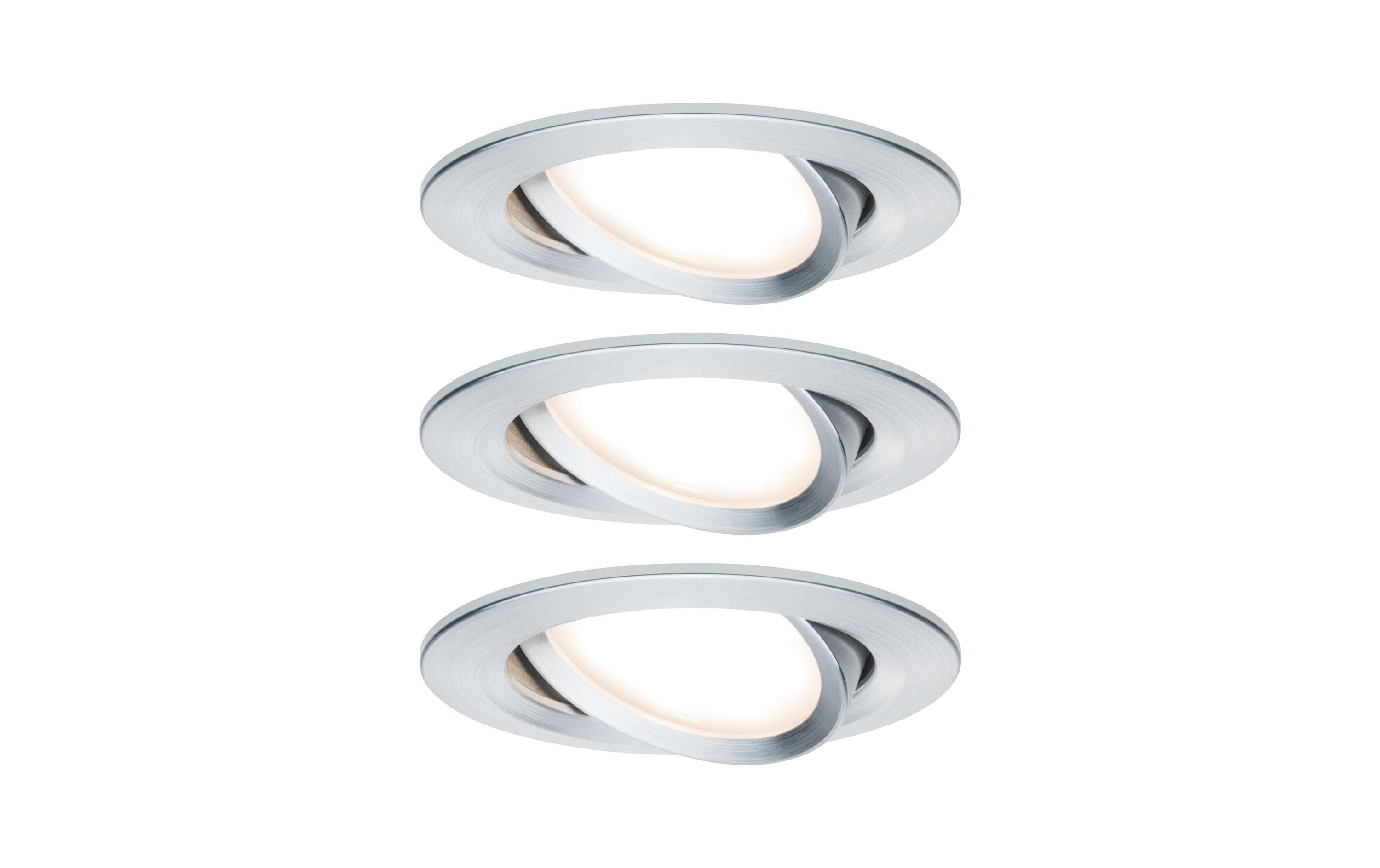 Einbauspot Nova Coin 3-Stepdim Set, 3 x 6 W, 2700 K, SilberLED Einbauspot Basisset