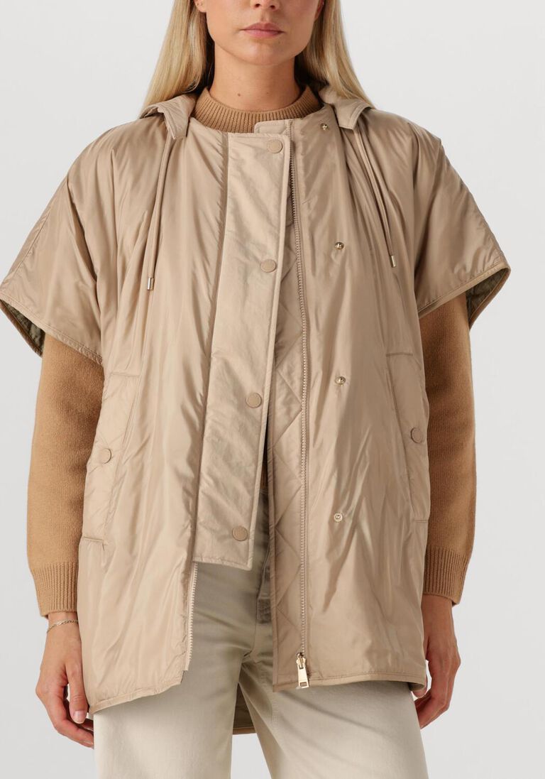 beige max mara gewatteerde jas riva