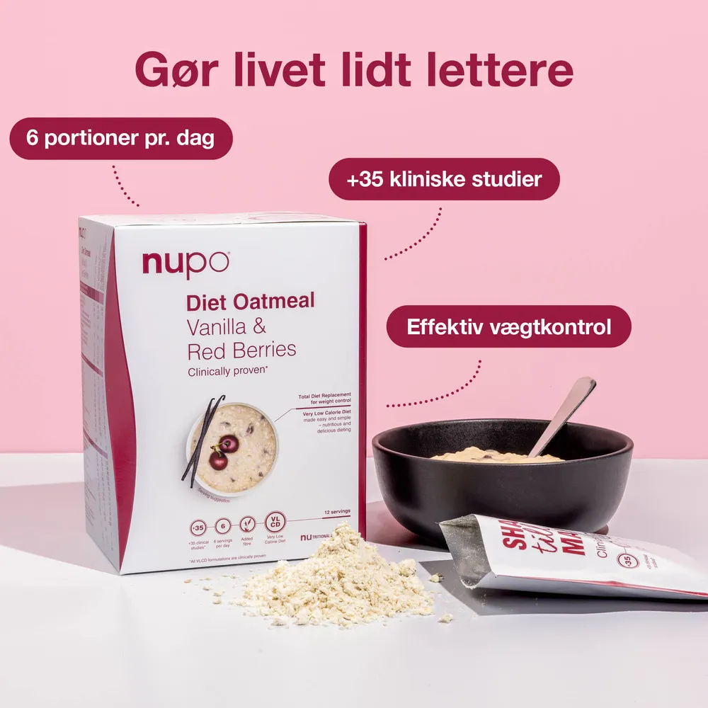 Nupo Diet Oatmeal Vanilla Red Berries - 384 g.