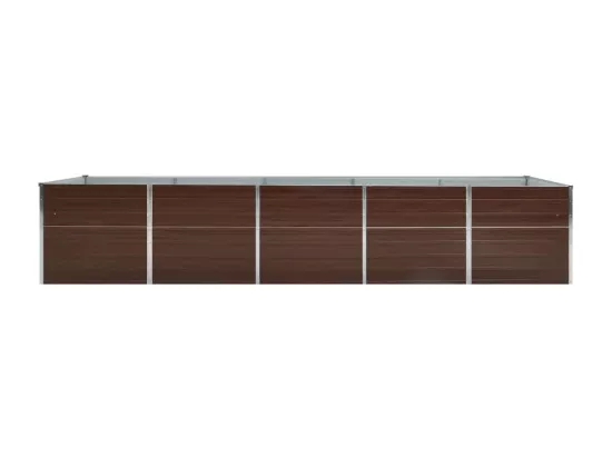 Lit surélevé de jardin Acier galvanisé 400x80x45 cm Marron