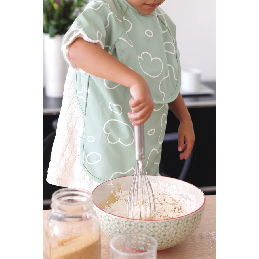 BEABA® Lätzchen 2-in1 mit abnehmbaren Ärmeln in salbeigrün
