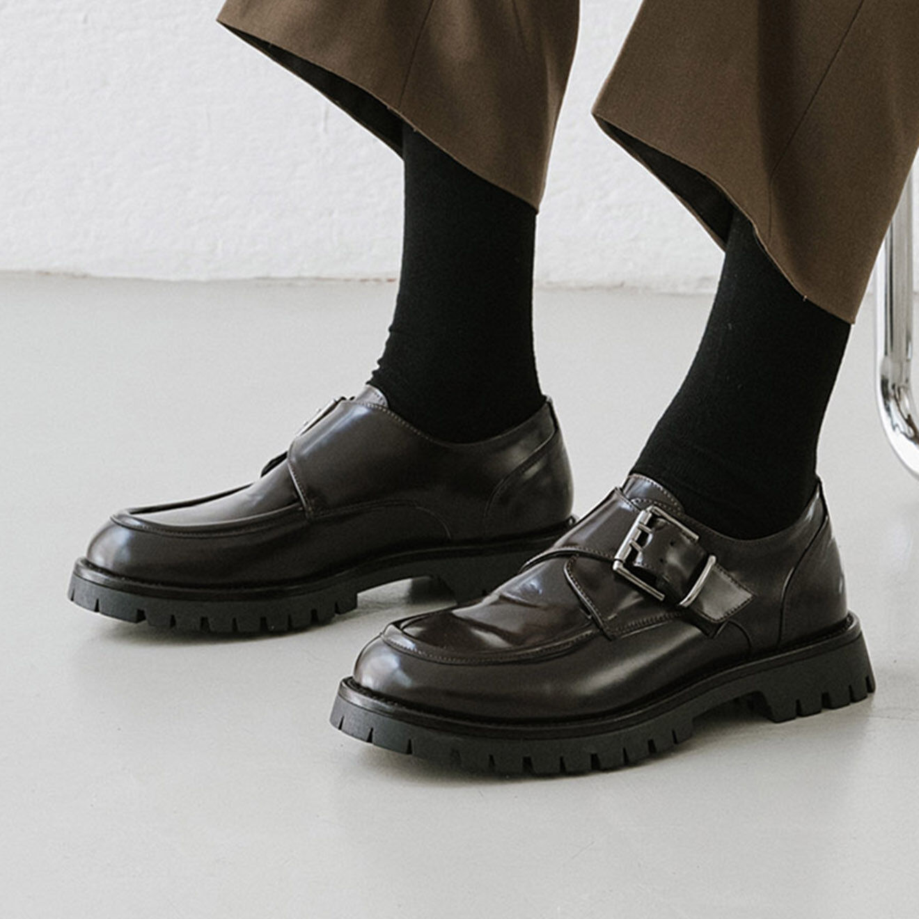 Jonak Mocassins en Cuir Raido marron