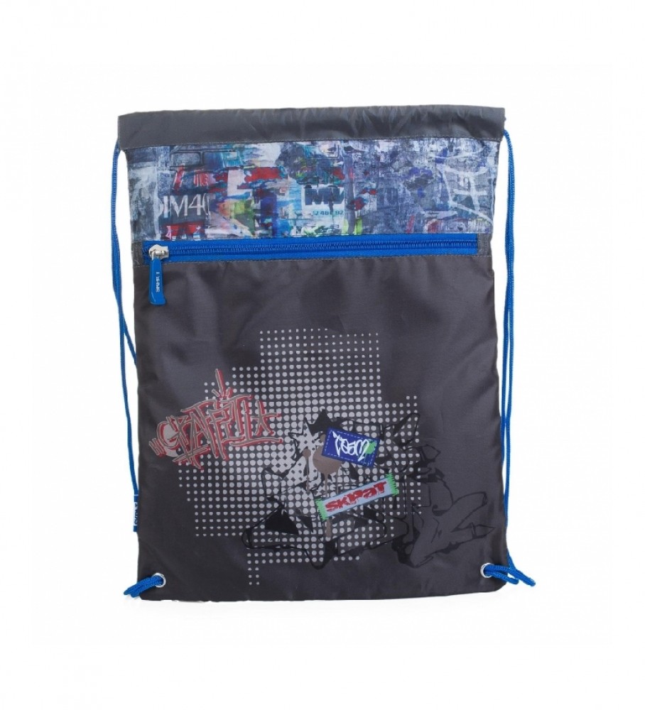 Mochila com cordão Skpat 53941 Cinza - 30x40x1cm -