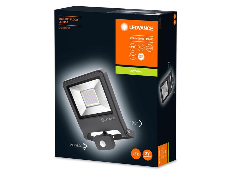 Ledvance Scheinwerfer LED Endura Flood Sensor, 50 W Aussenleuchte mit Sensor