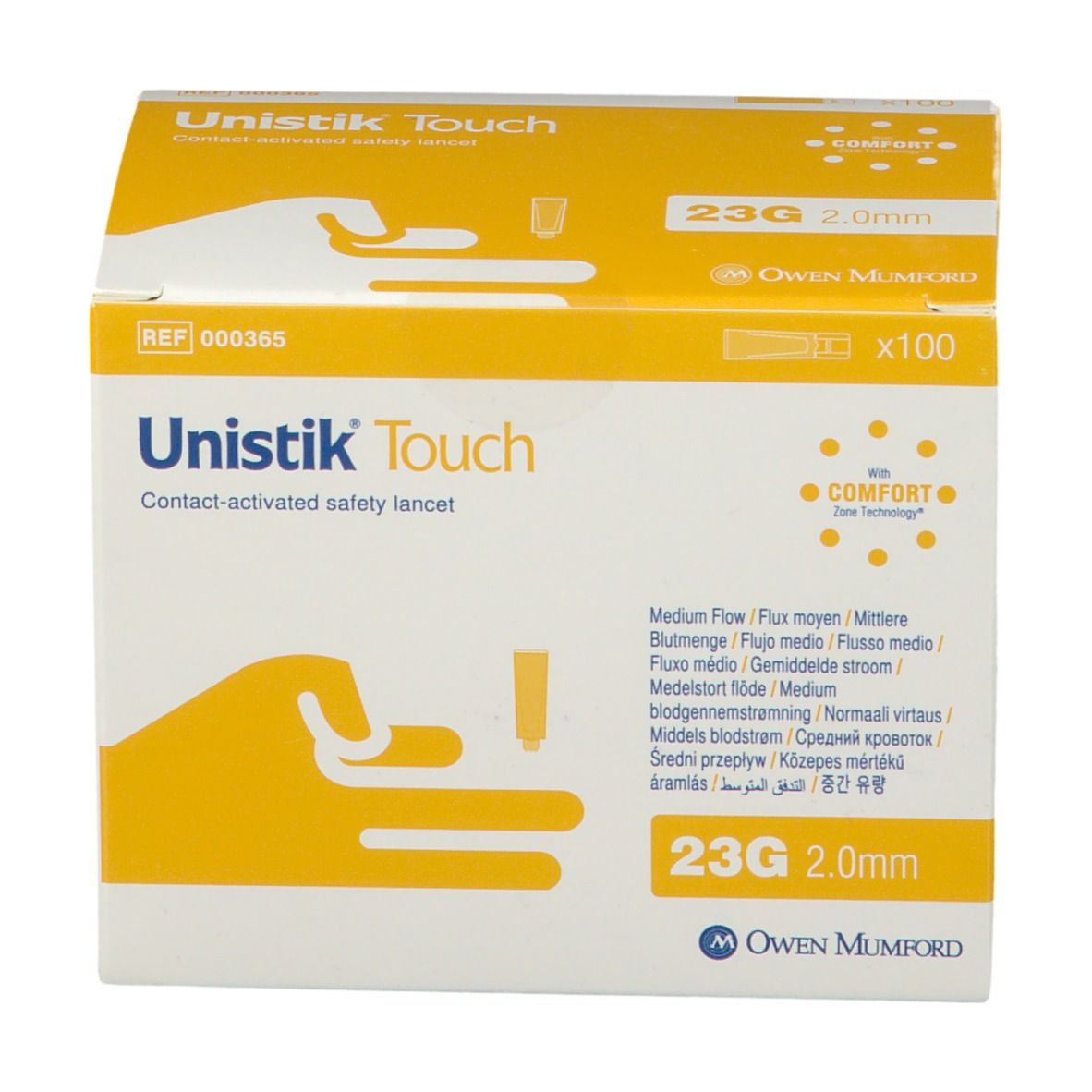 Unistik Touch 23G Sicherheitslanzette