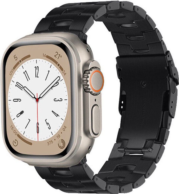 Apple - Watch - Titanium Grain Band - Zwart