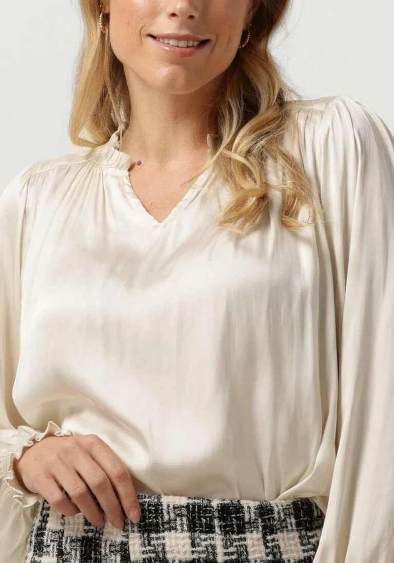 NEO NOIR gebroken wit neo noir blouse lucie satin blouse