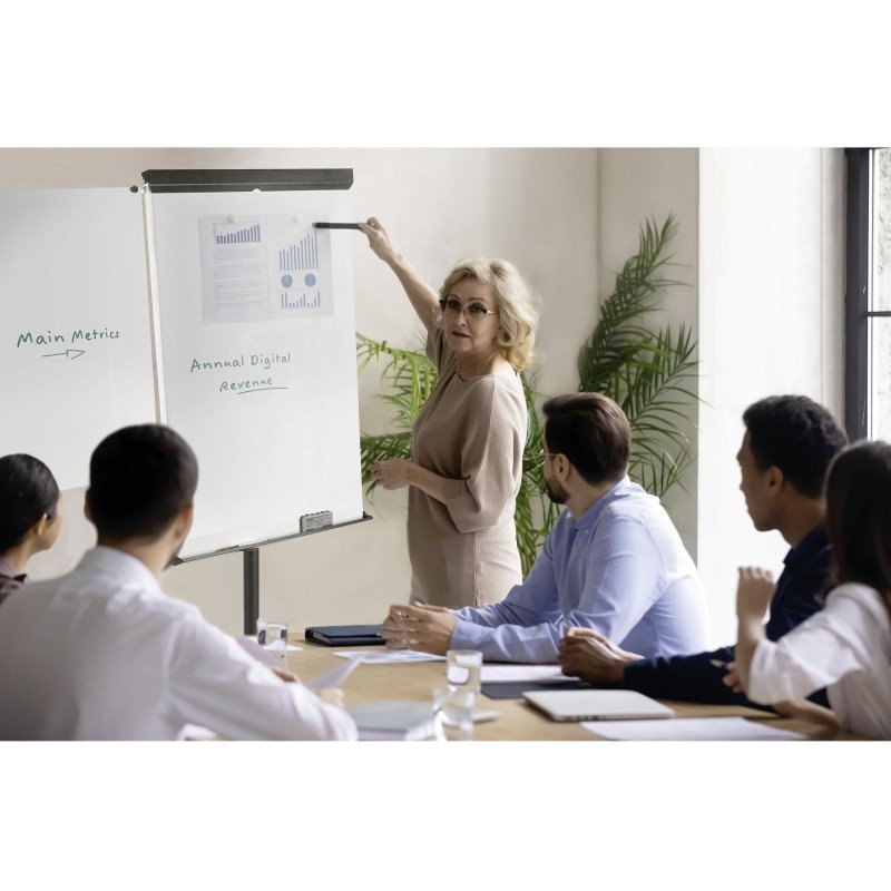 Paperboard - chevalet de conférence mobile convertible Bi-Office 70 x 100 cm