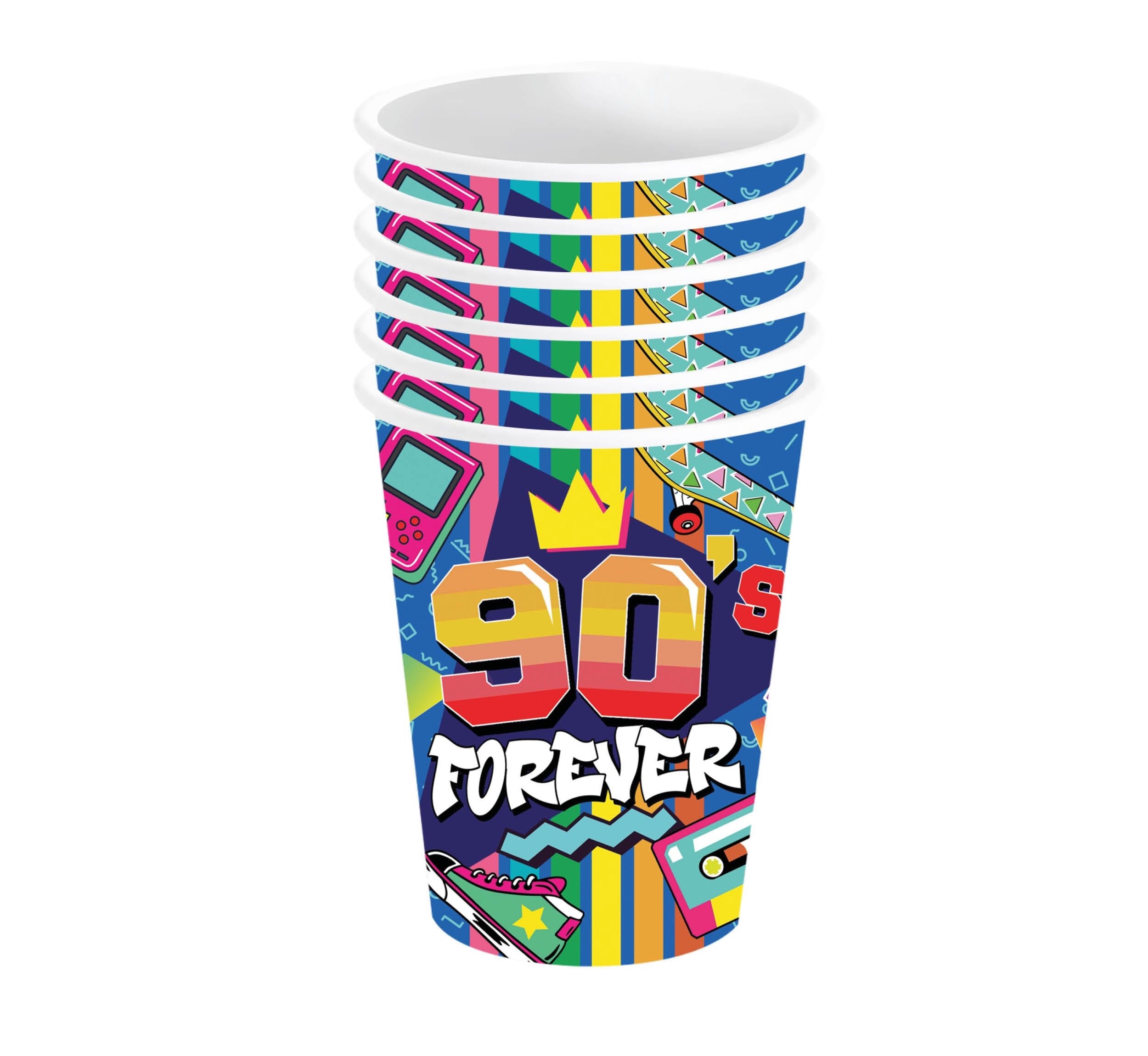 Jaren 90 Bekers 240ml 6st