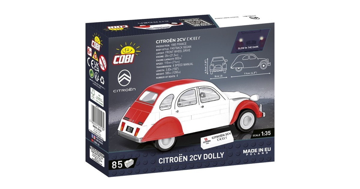 COBIYoungtimer Collection - Citroen 2CV Dolly Constructiespeelgoed  (Schaal 1:35)