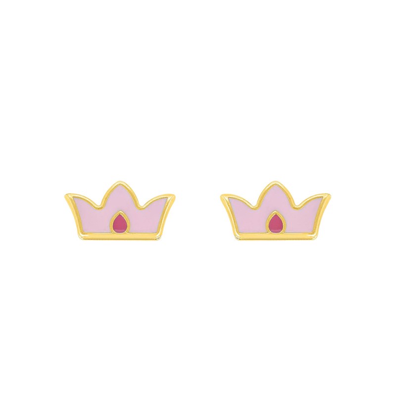 Boucles d'oreilles enfant - Or 18 Carats - Princesse