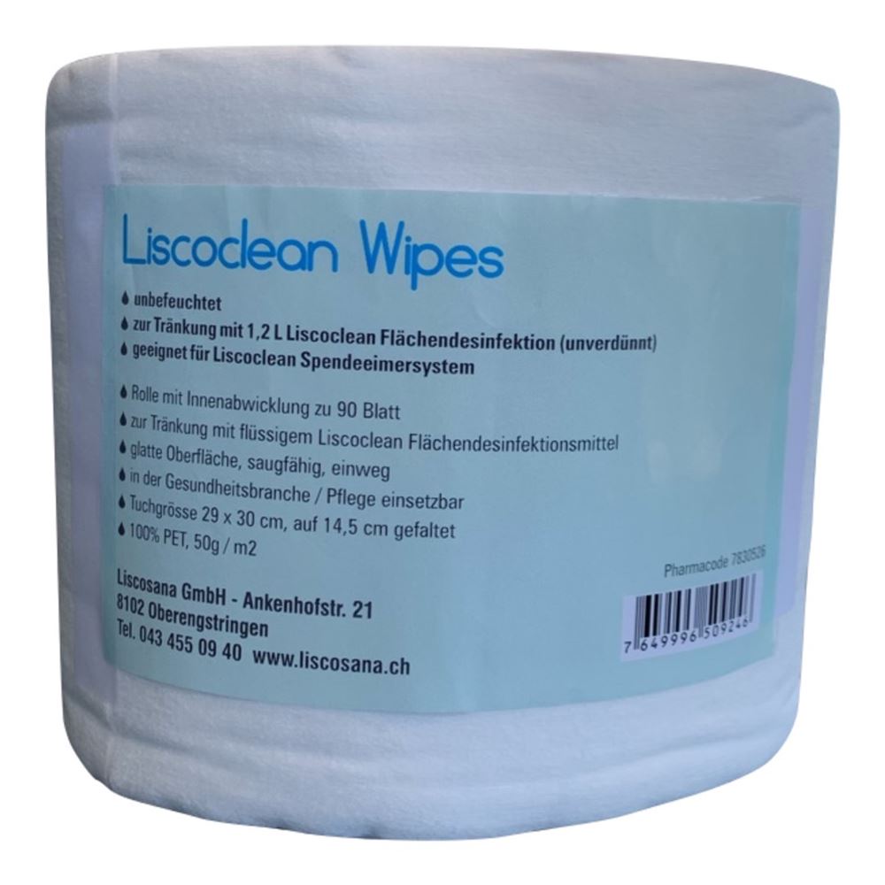 LISCOCLEAN Wipes<br>90 Stück, unbefeuchtet gefaltet Blatt