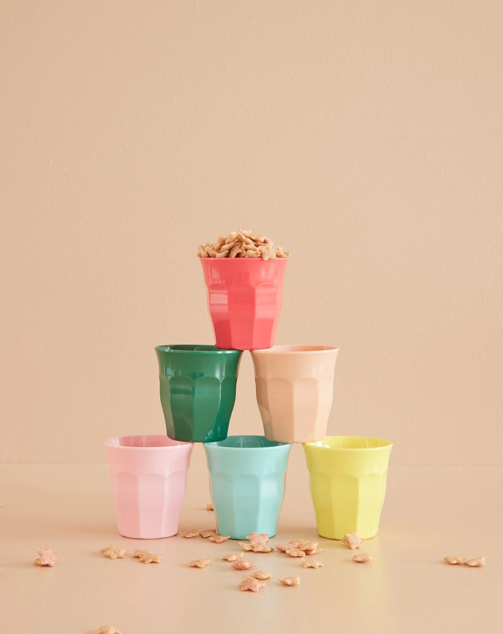 Melamin-Becher SMALL DANCE COLOURS 6er-Set in bunt