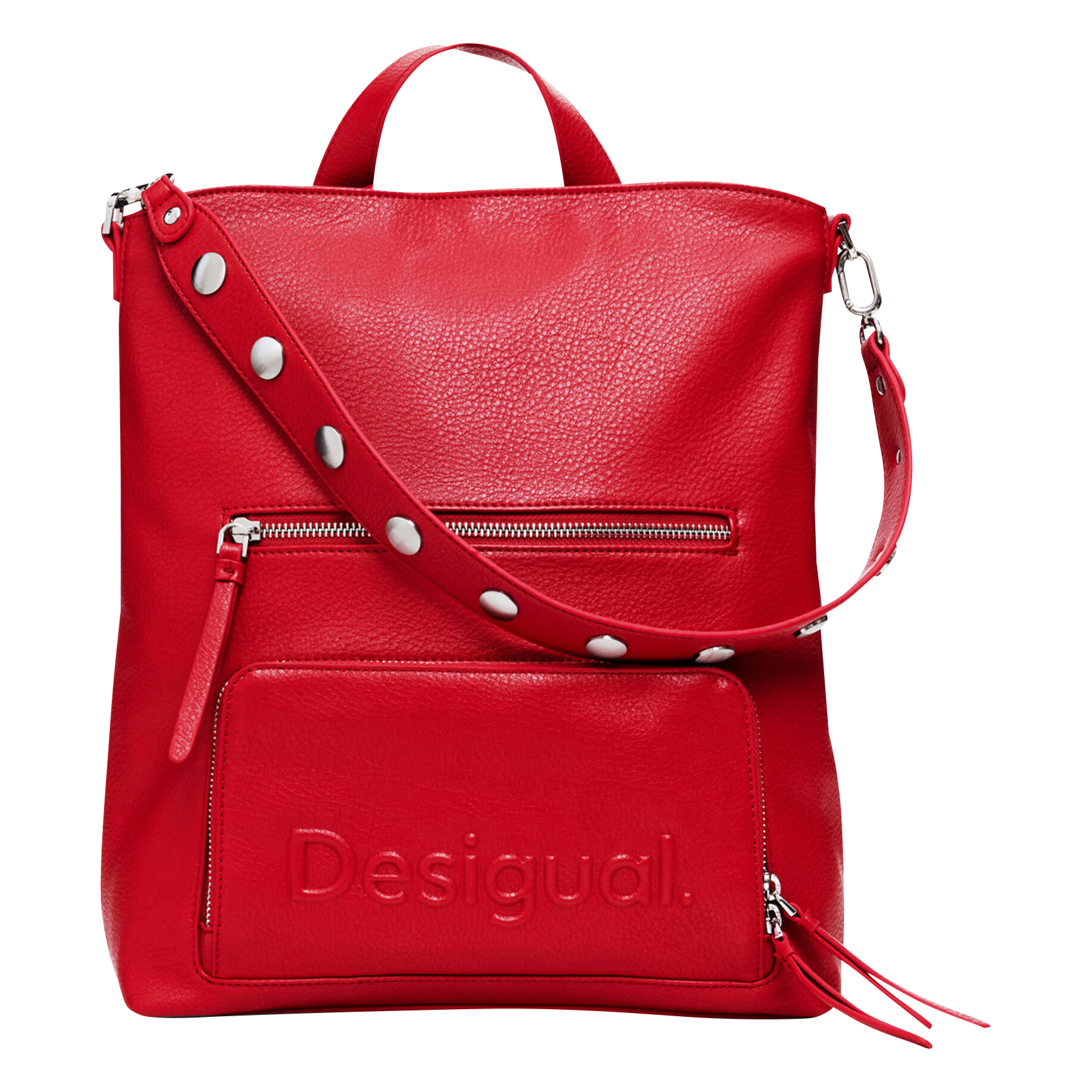 Sac à dos effet cuir| Rouge