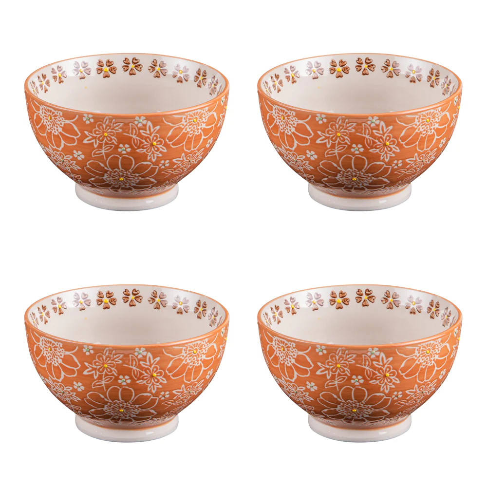 Coffret de 4 bols décors Aliya 14 cm Table passion