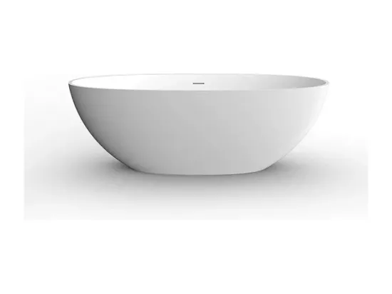 Baignoire îlot design en solid surface ovale MALMO 165 cm
