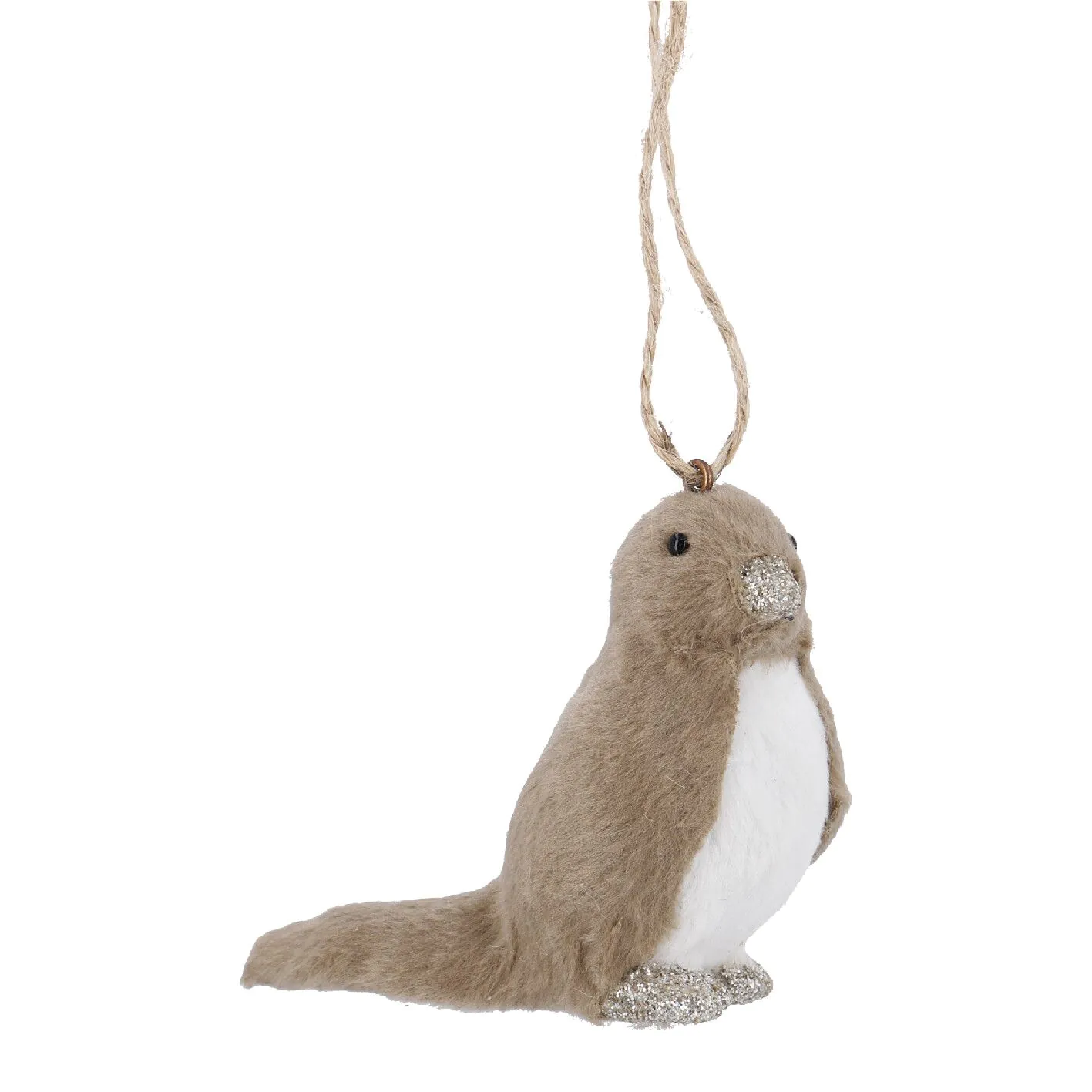 Weihnachtsbaumanhänger Vogel, dunkelbraun/links, 8.5 cm