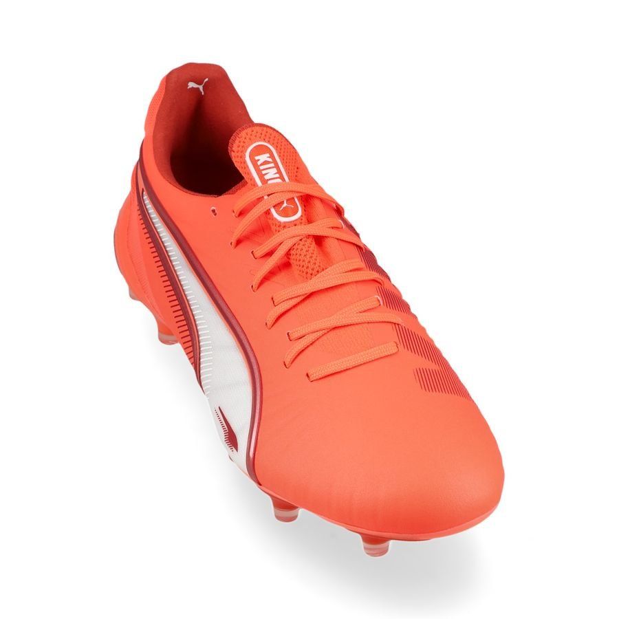 PUMA King Ultimate FG/AG Unlimited - Glowing Red/Blanc/Red Fire Femme