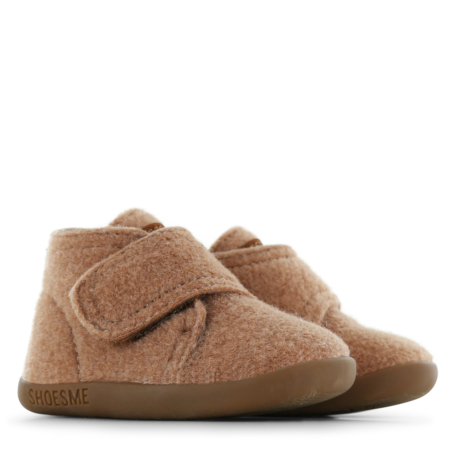 Shoesme lichtbruin vilten slofje  | Uni schoenen