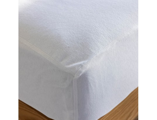 SOMEO - Protège matelas molleton coton bio bonnet 27 cm blanc 120x1...
