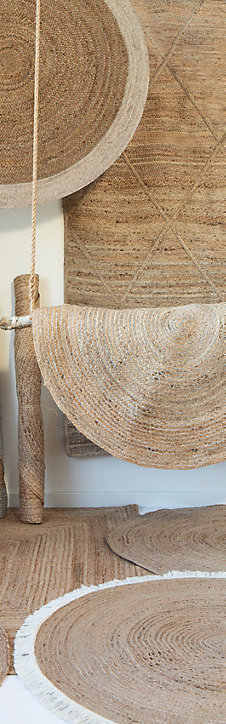 Tapis en jute naturel deko & Co ⌀120 cm