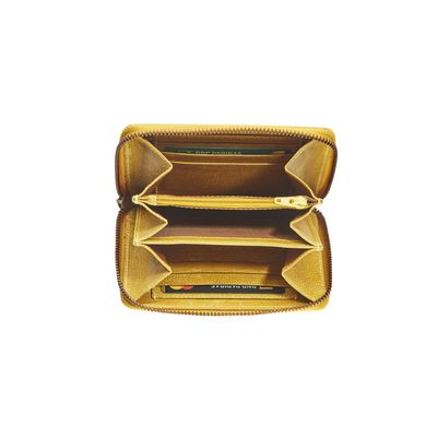 Porte-monnaie à fermeture éclair Savannah - petit format - ocre - label M
