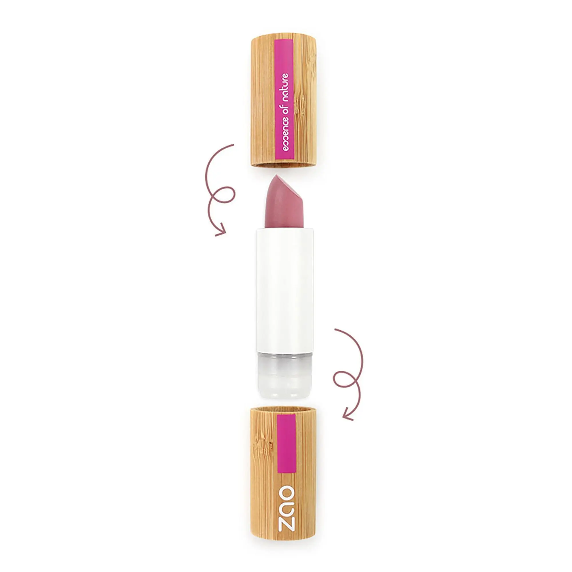 Zao Makeup - Rouge à lèvres Classic Bio, vegan et rechargeable- Rouge à lèvres