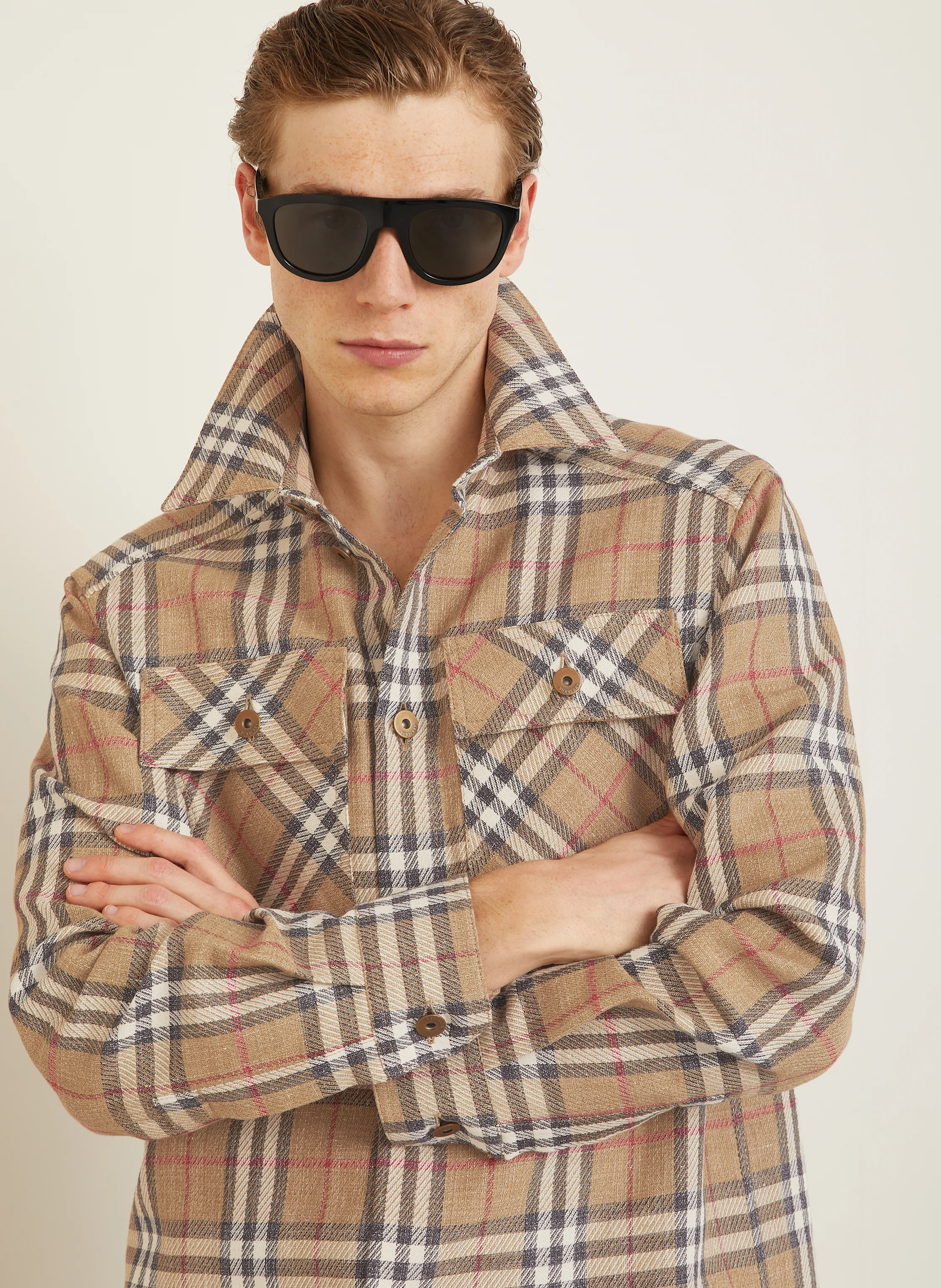 BURBERRY Overshirt mit Leinen