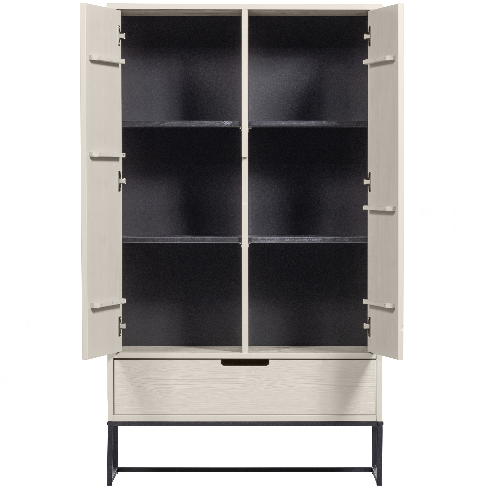 Schrank SILAS 85 x 149 cm Kiefer massiv im Farbton Staub