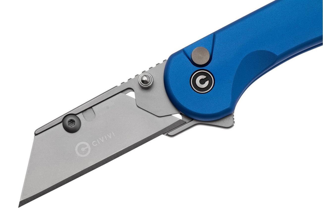 Civivi Elementum Utility C23039B-2 Blue Aluminum, Stonewashed Blade Holder, Plain 6Cr Blade utility zakmes