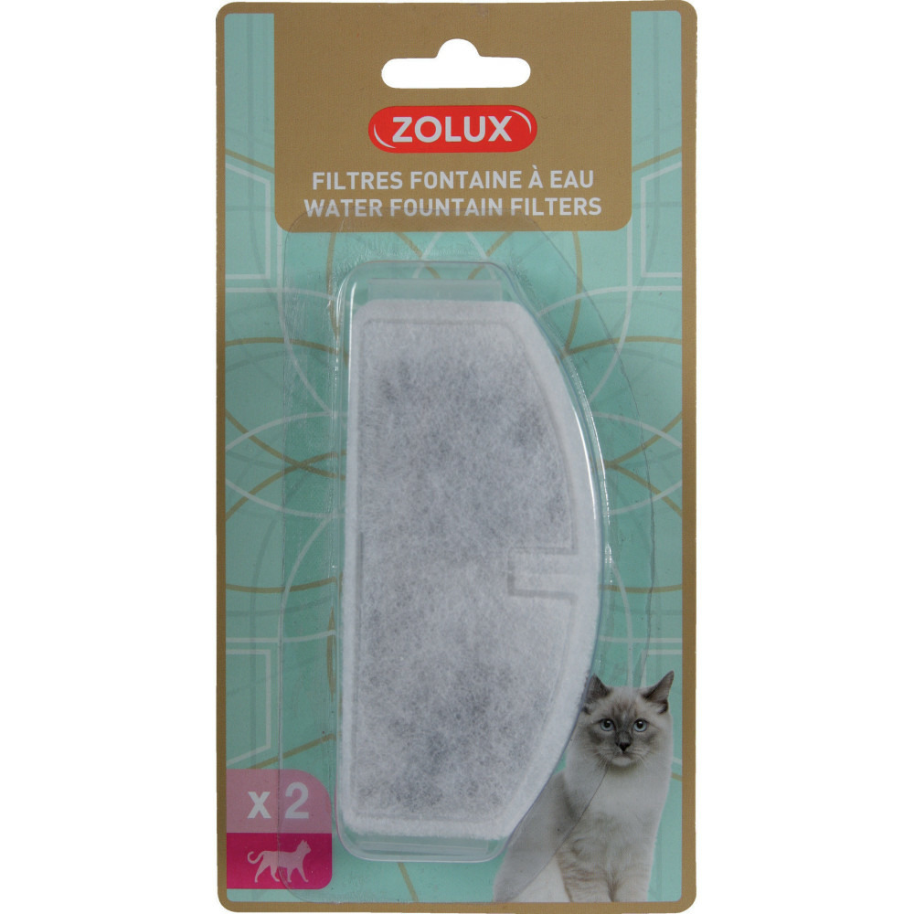 Filtres de rechange pour la fontaine zolux 2 litres.