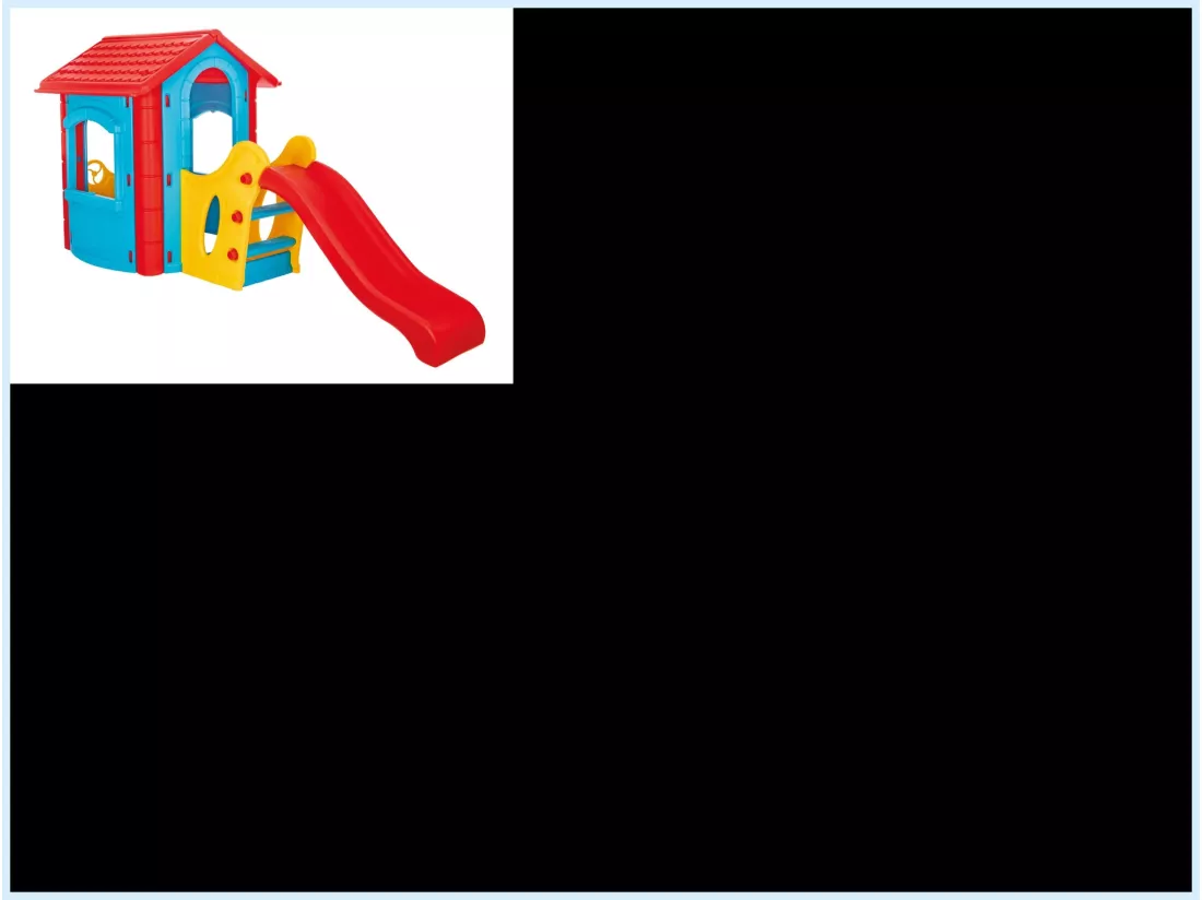 Maison de jeu en plastique avec toboggan HAPPY HOUSE WITH SLIDE