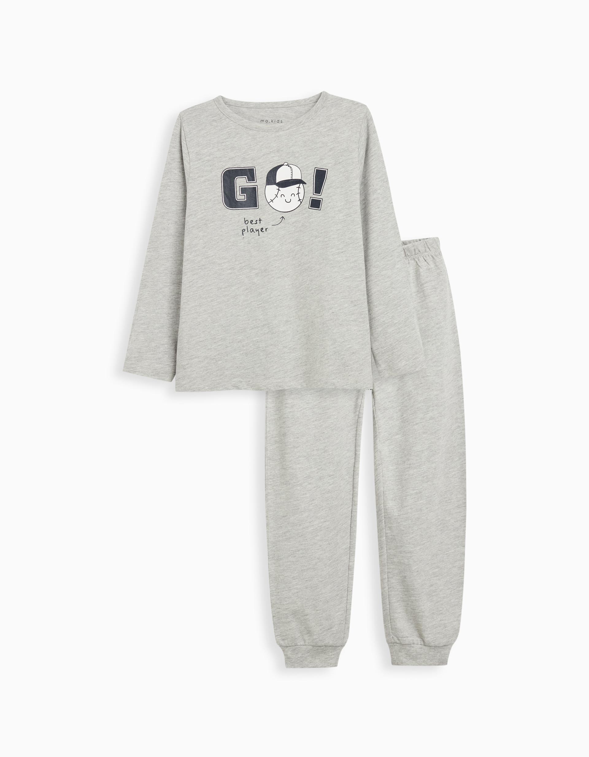 Pijama Jersey, Menino, Cinzento Claro