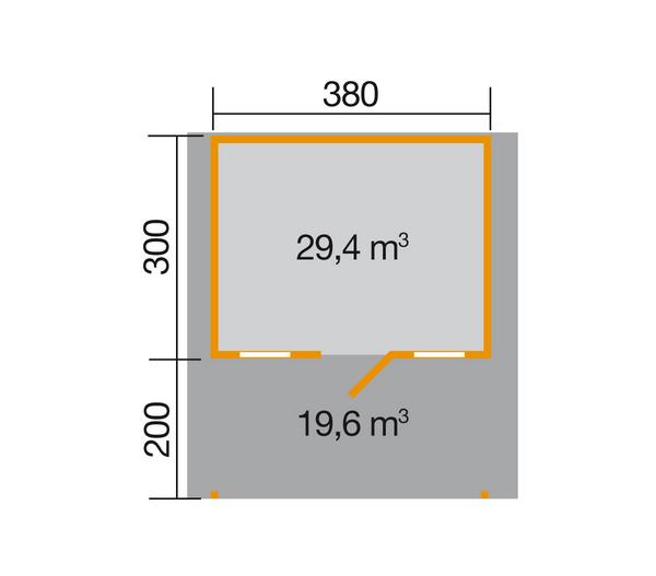 Weka Weekendhaus 138 Gr. 1, ca. B450/H299/T514