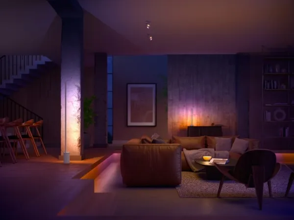 Philips Hue White and Color Ambiance Gradient Signe - Gulvlampe - LED - 29 W - 16 millioner farver/varmt til køligt hvidt lys - 2000-6500 K - hvid