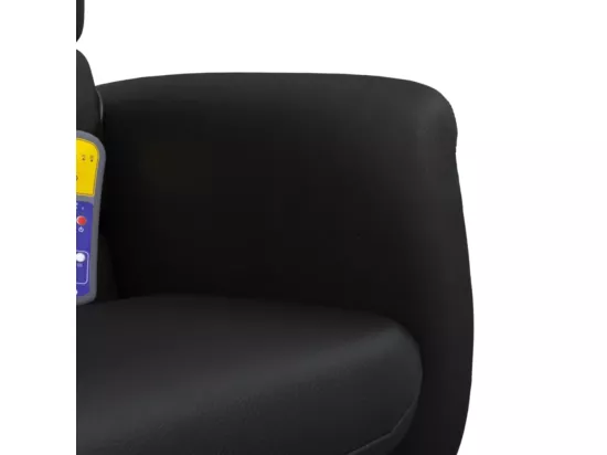 Fauteuil inclinable de massage avec repose-pied noir similicuir