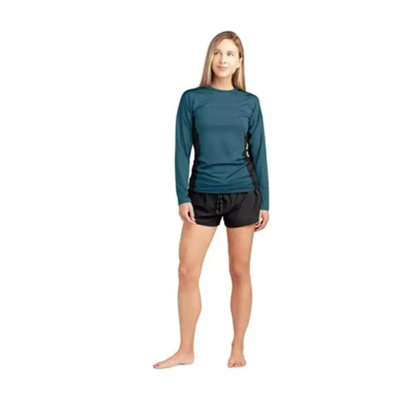 Lycra femme DAKINE HD Snug Fit L/S Crew Galactic Blue