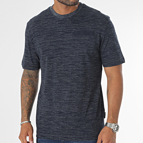 Tee Shirt Poche 1037845-XX-10 Bleu Marine Chiné